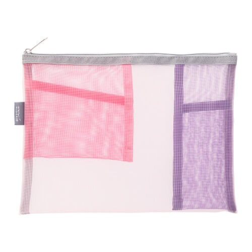 Midori Large Mesh Pencil & Tool Pouch Pink