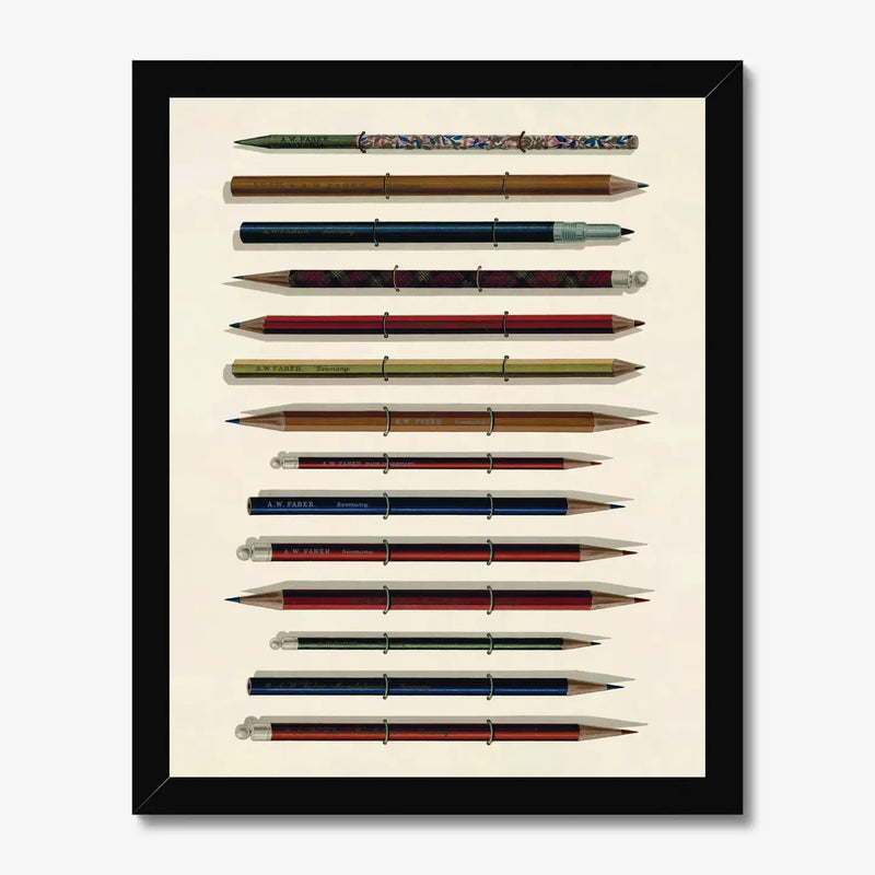 Vintage Pencils Fine Art Print A3