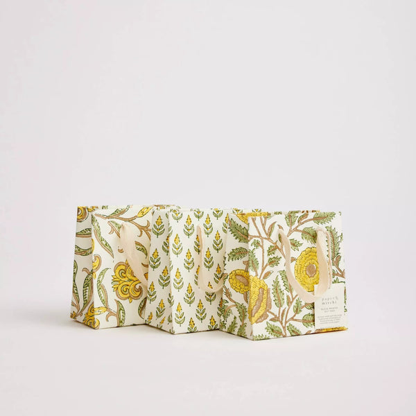 Hand Block Printed Sunshine Small Gift Bag