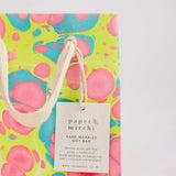 Hand Marbled Neon Small Gift Bags