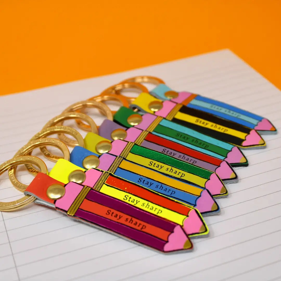 Pencil Leather Keyring