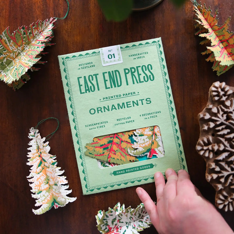 East End Press Christmas Forest Paper Decorations