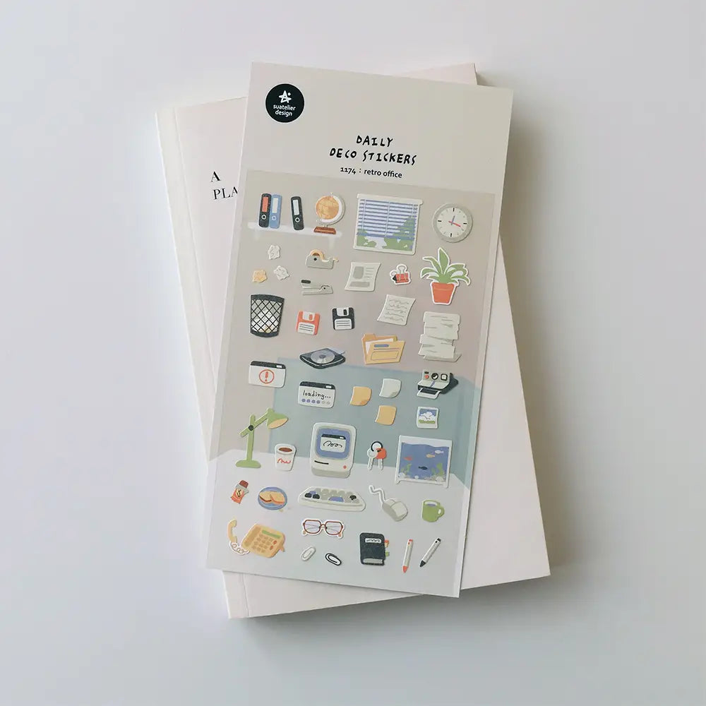 Suatelier Stickers no.1174 Retro Office
