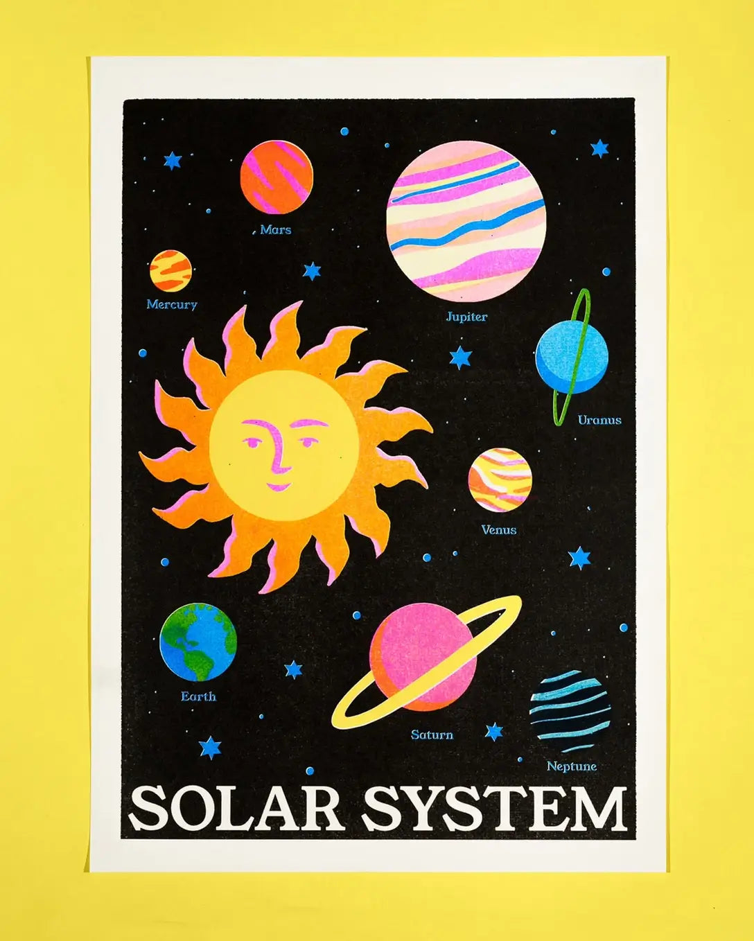 Solar System A3 Riso Print