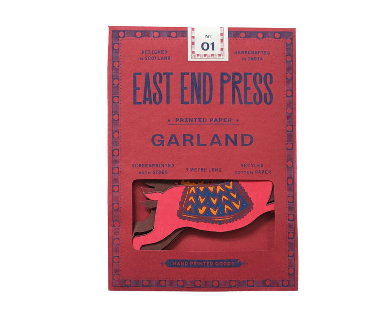 East End Press Christmas Reindeer Garland