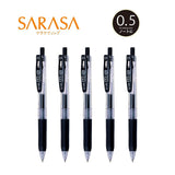 Zebra Sarasa Clip 0.5mm Gel Pen  5 Pack