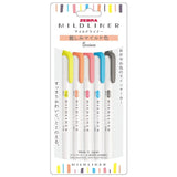 Zebra Mildliner Twintip Highlighter Friendly Mild 5 Colour Set