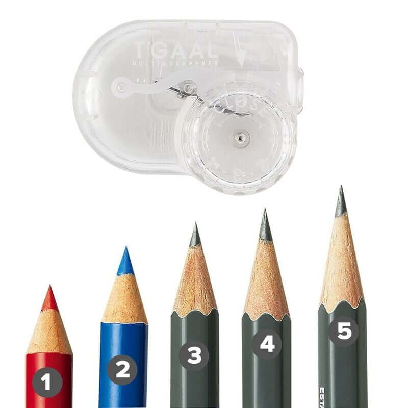 Kutsuwa T'Gaal Adjustable Angle Clear Pencil Sharpener