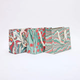 Hand Marbled Medium Gift Bags - Christmas Splendour