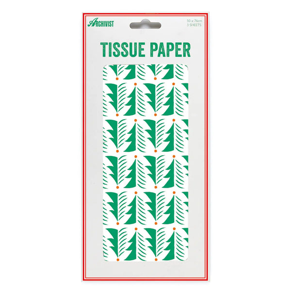 Archivist Conifer Illustrated Tissue Paper