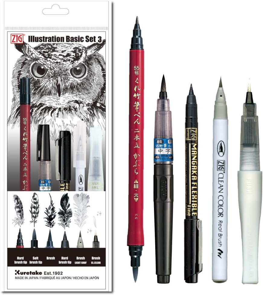 Kuretake Zig Illustration Basic Set 3