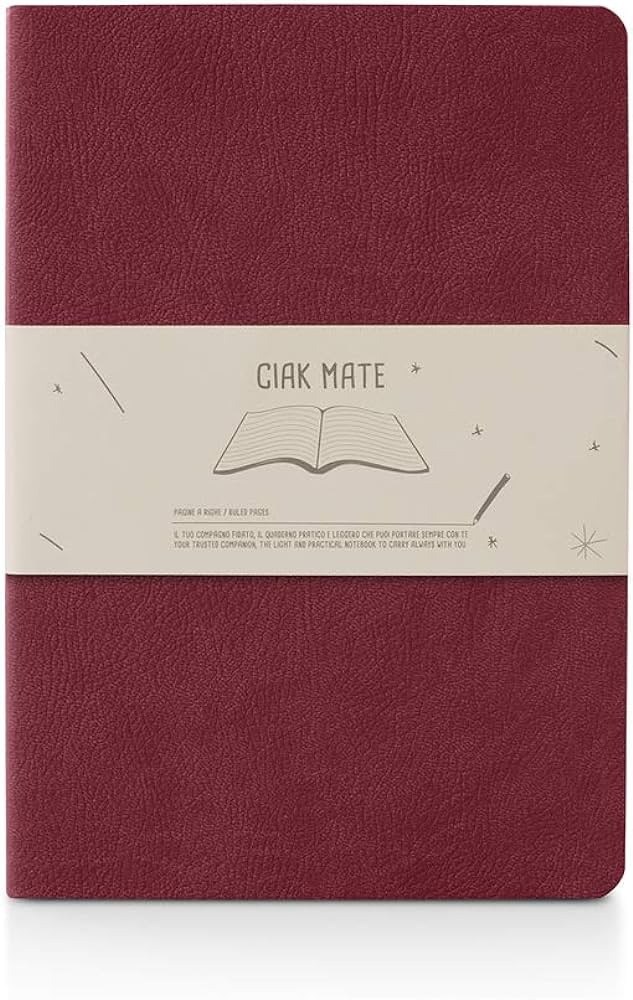 Ciak Mate Soft Cover Vegan Leather A4 Lined Notebook