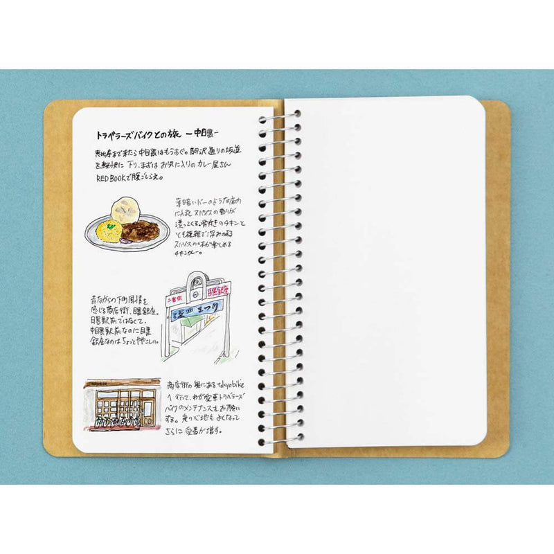 Traveler's Company Spiral Ring A6 Slim MD White Paper Notebook