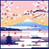 HAMAMONYO Furoshiki Wrapping Cloth - Unumai Fuji and Cherry Blossoms