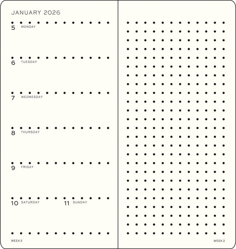 Leuchtturm 2026 Slim & Tall Weekly Planner & Notebook
