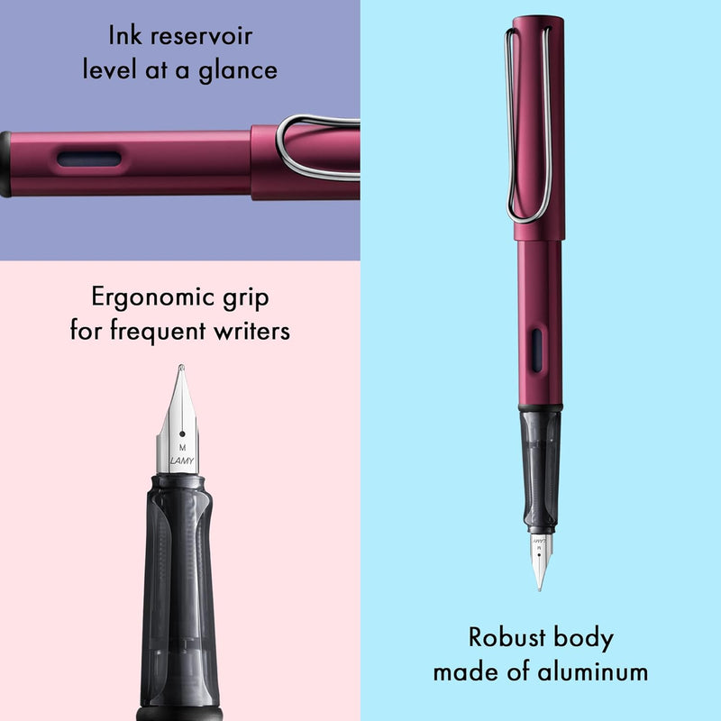 Lamy Al Star Fountain Pen Black Purple