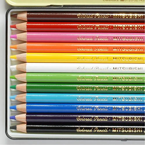 Uni Polycolor Colored Pencils Tin of 12