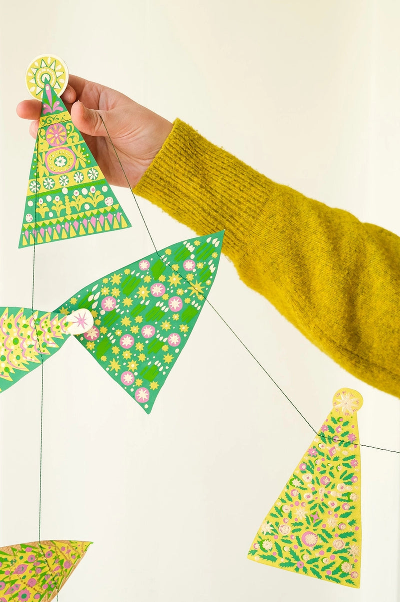 East End Press Christmas Trees 3m Sewn Garland