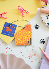 Niaski Wooden Cat Hanging Decoration - Vincat Van Gogh