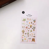 Suatelier Flower Stickers no.1142 Flower Cafe