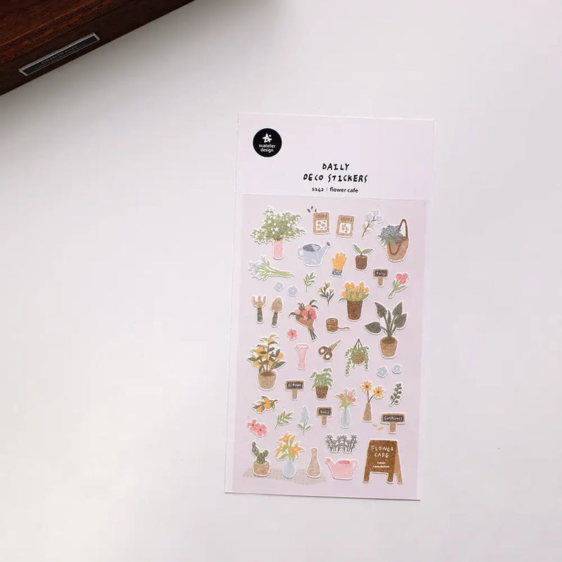 Suatelier Flower Stickers no.1142 Flower Cafe