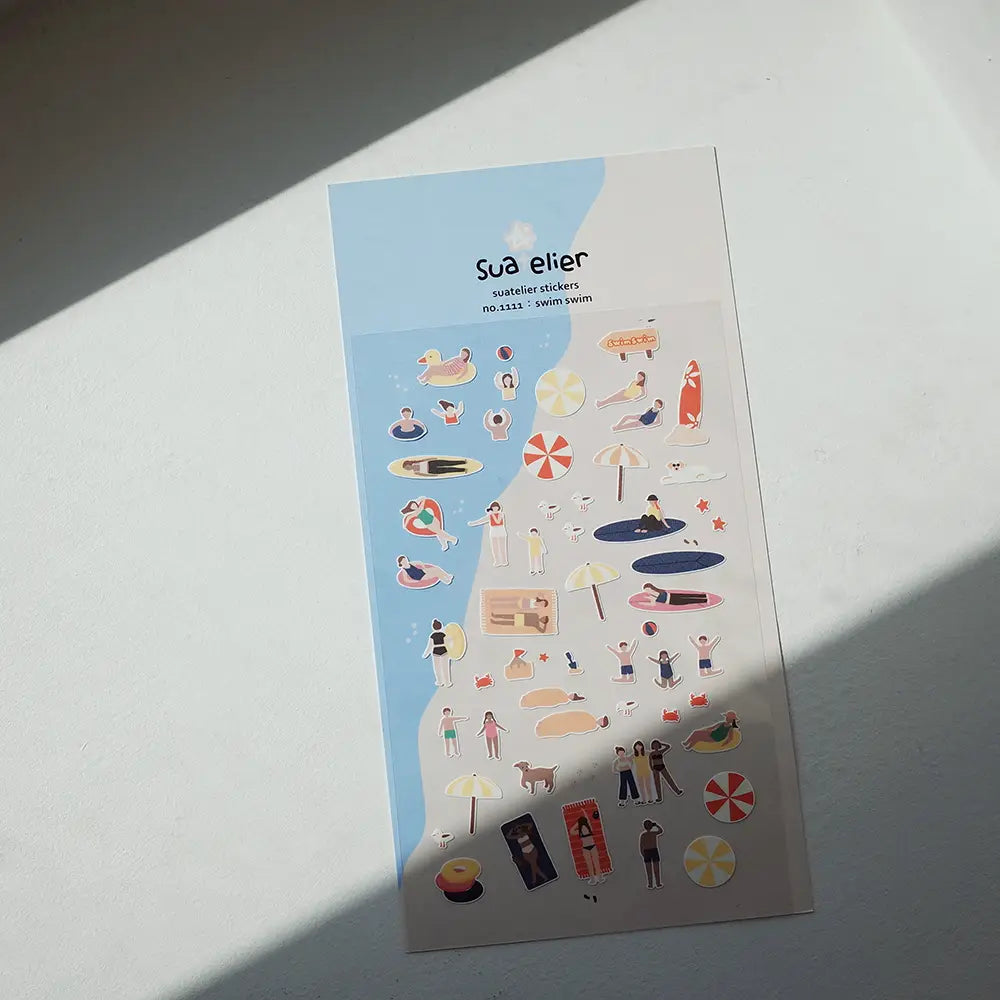 Suatelier Stickers no.1111 Swim Swim