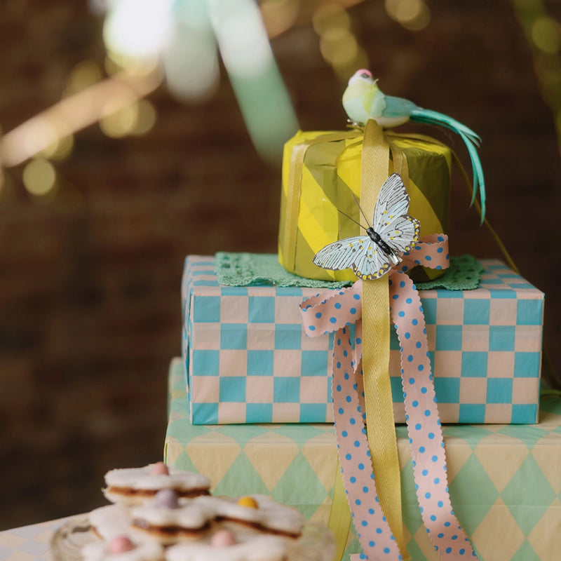 Luxury Patterned Tissue Paper Gift Wrap - Peach & Sky, £6.25