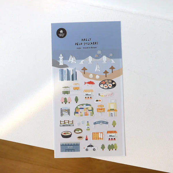 Suatelier Stickers no.1151 Travel In Busan