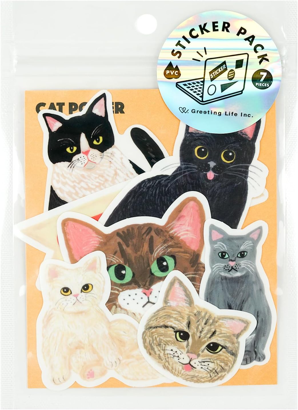 Greeting Life Sticker Pack - Kahoko Sodeyama - Cat