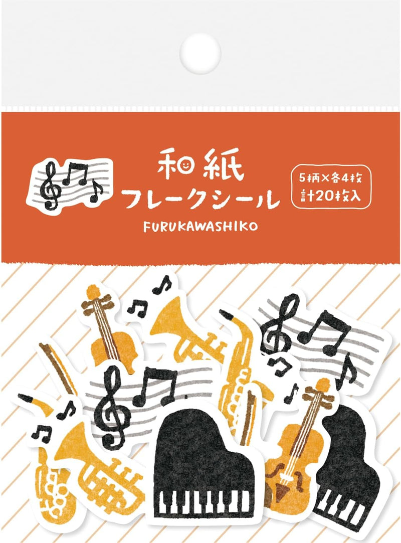 Furukawashiko Washi Paper Stickers - Music