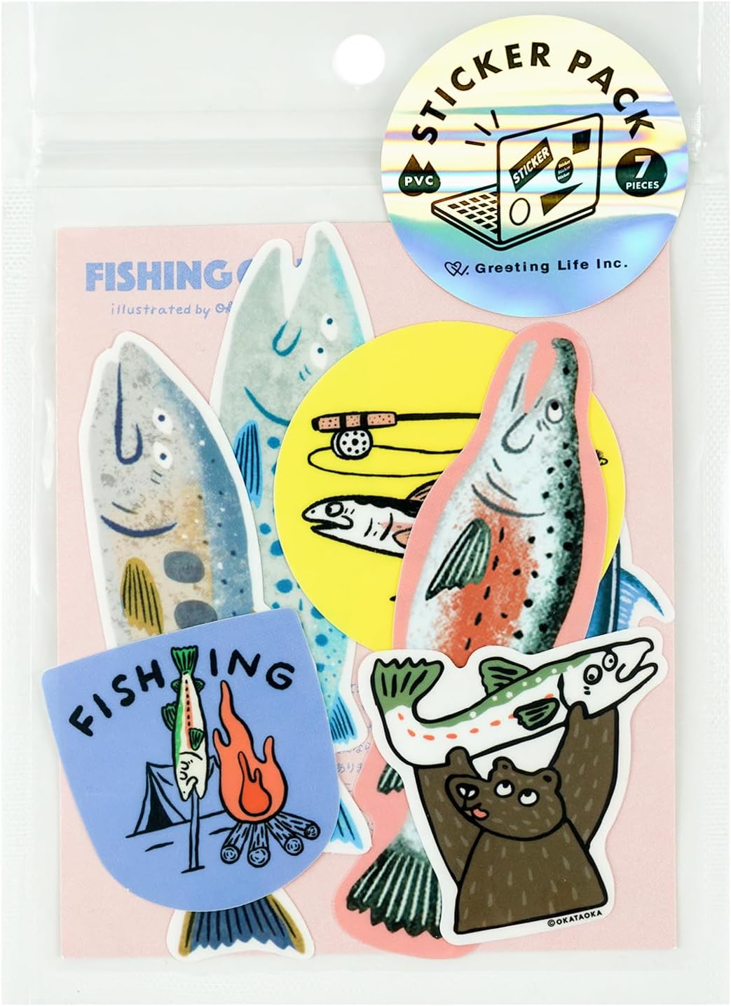Greeting Life Sticker Pack - Okataoka Fishing
