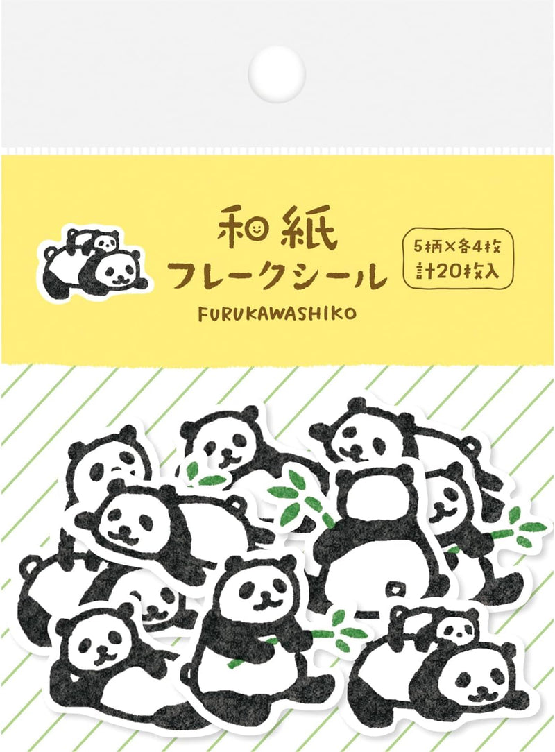 Furukawashiko Washi Paper Stickers - Pandas