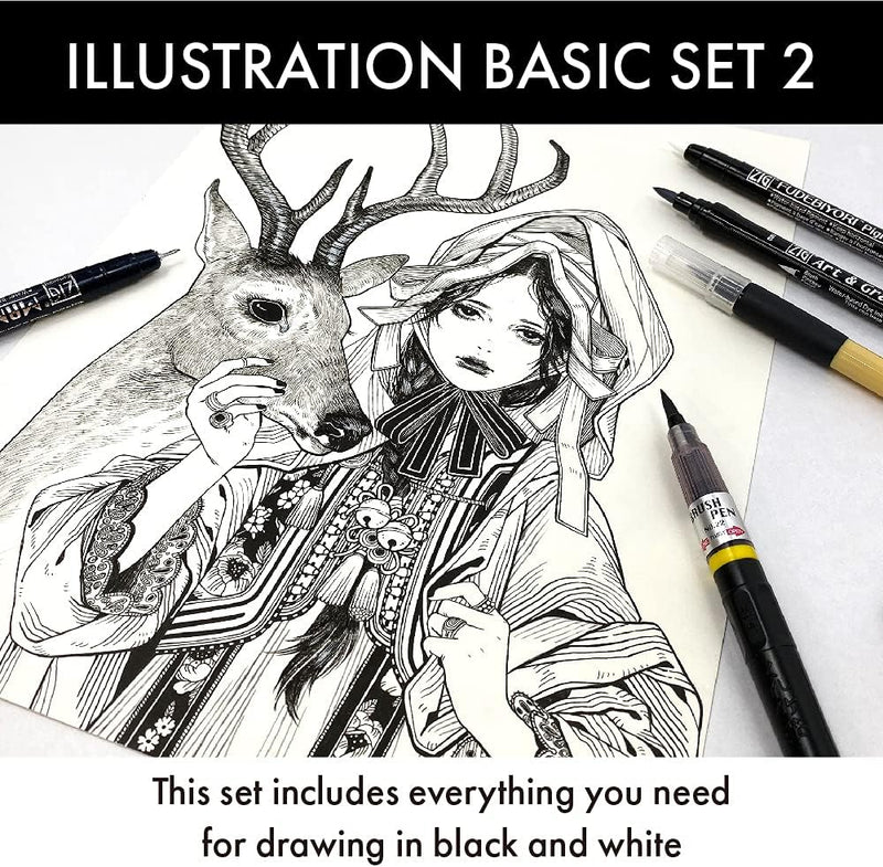 Kuretake Zig Illustration Basic Set 2