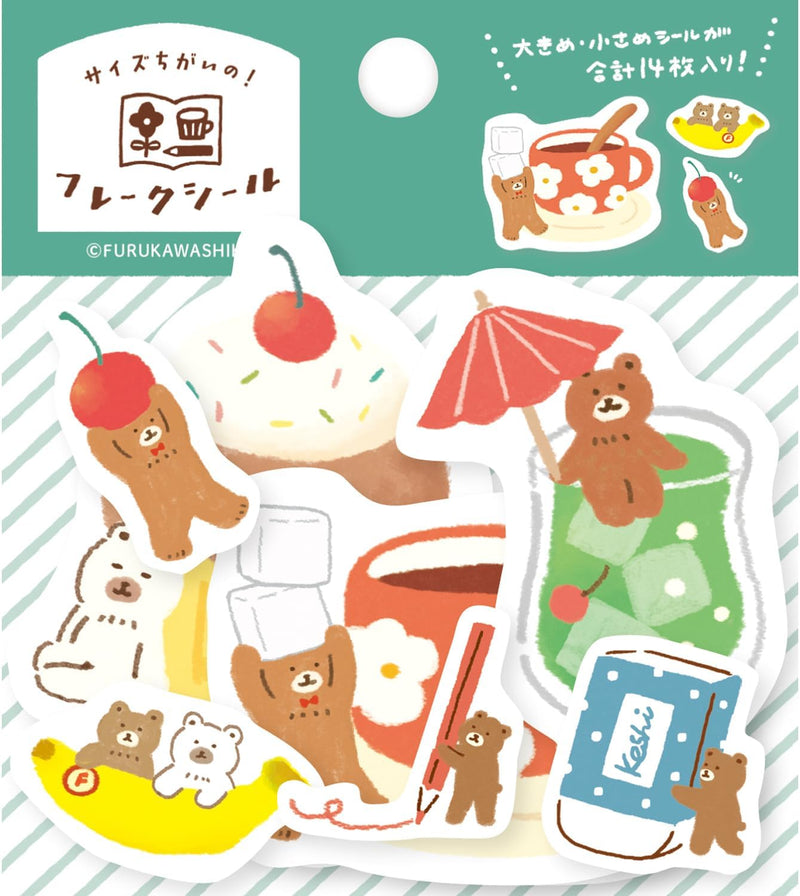 Furukawashiko Washi Paper Watashi Biyori Stickers - Bears