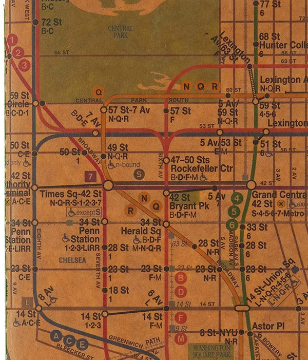 Yamamoto Paper RO-BIKI Metro Map - Blank
