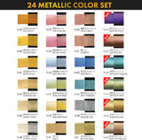 Kuretake Gansai Tambi Watercolour 24 Glitter Metallic Colours - Limited Edition