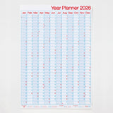 Crispin Finn 2026 Year Wall Planner - Portrait View