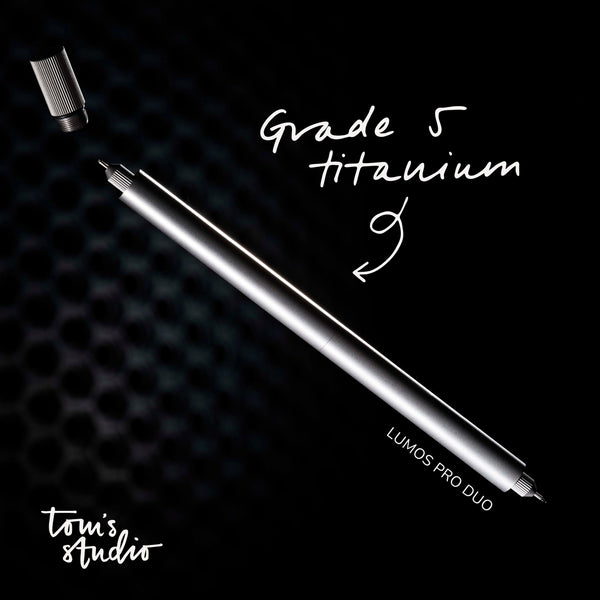 Tom's Studio The Lumos Pro Duo Refillable Multi-Tip Pen Titanium
