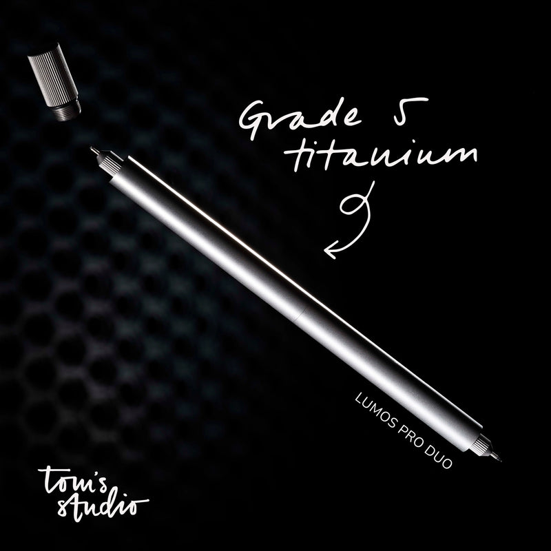 Tom's Studio The Lumos Pro Duo Refillable Multi-Tip Pen Titanium