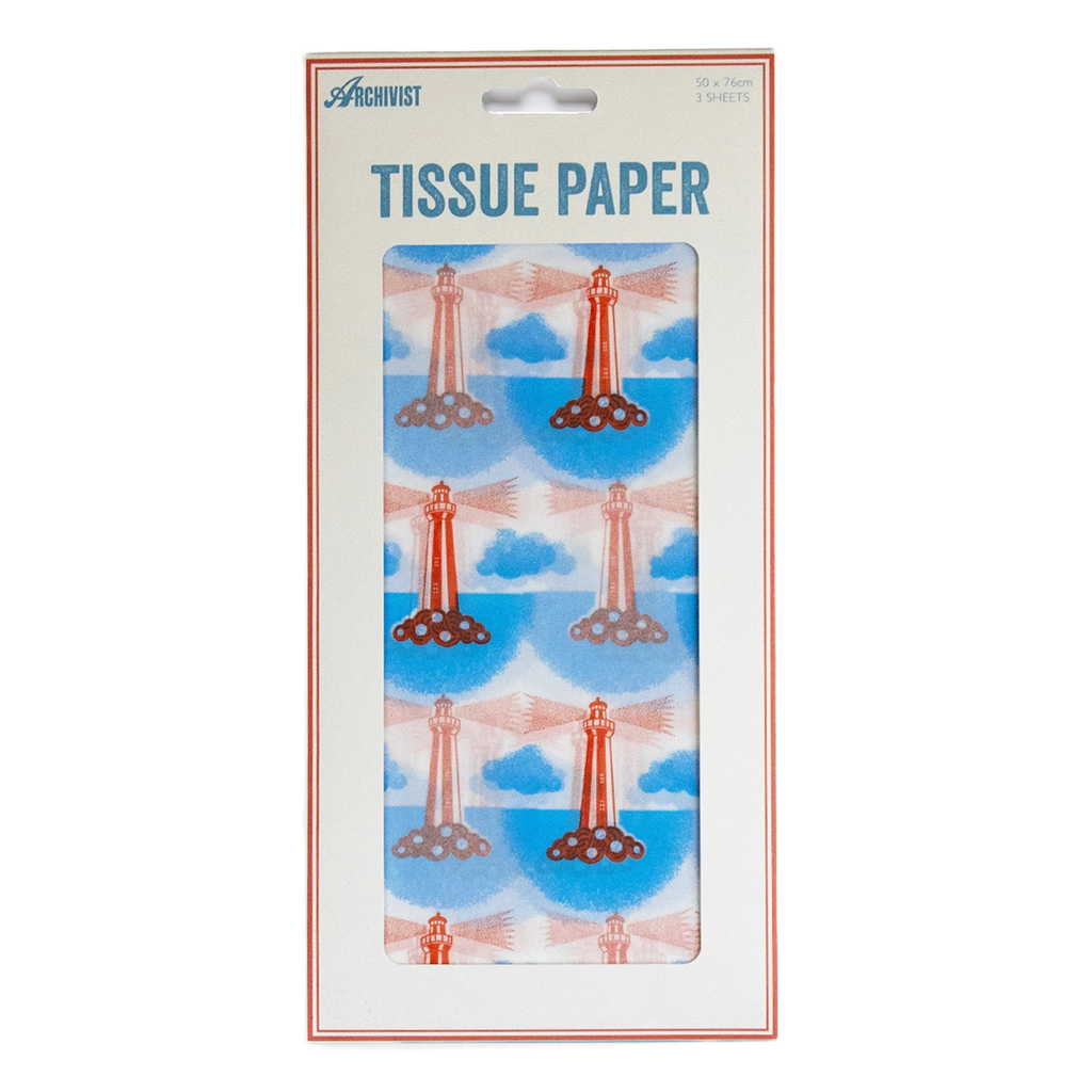 Archivist Lighthouse Illustrated Tissue Paper