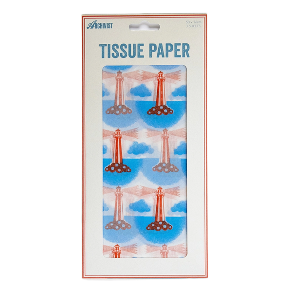 Archivist Lighthouse Illustrated Tissue Paper