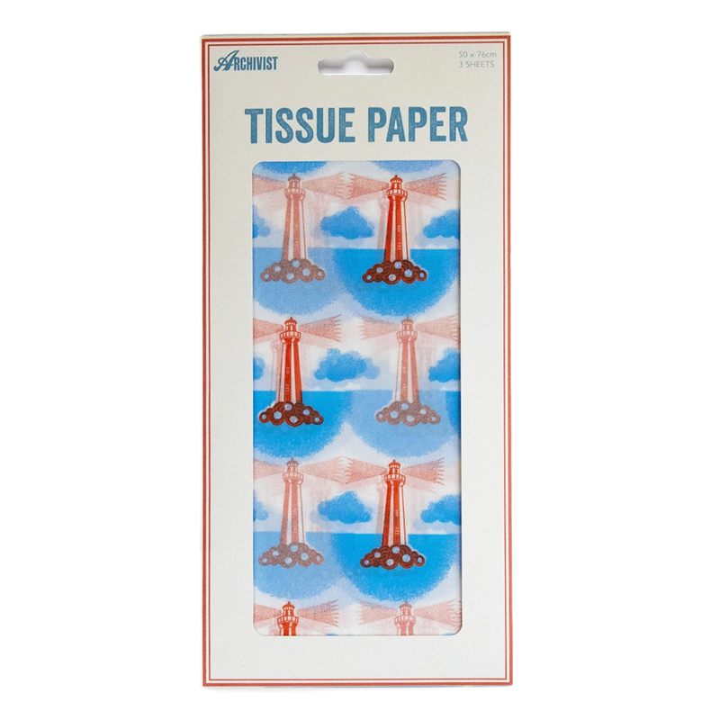 Archivist Lighthouse Illustrated Tissue Paper