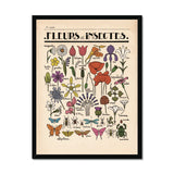 Fleurs Et Insectes A3 Art Print