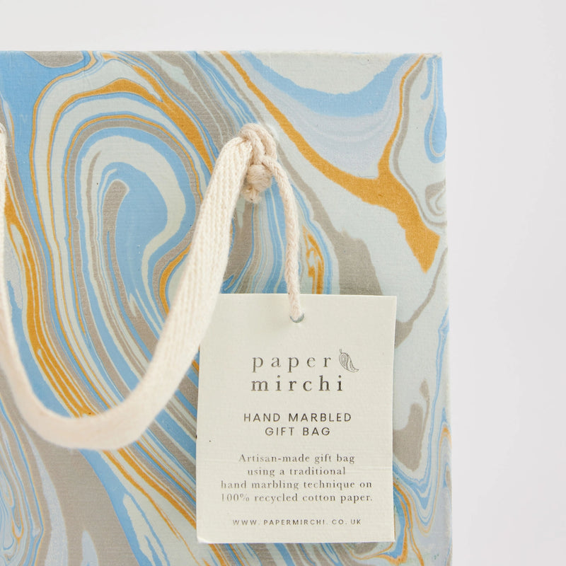 Hand Marbled Pastel Small Gift Bag