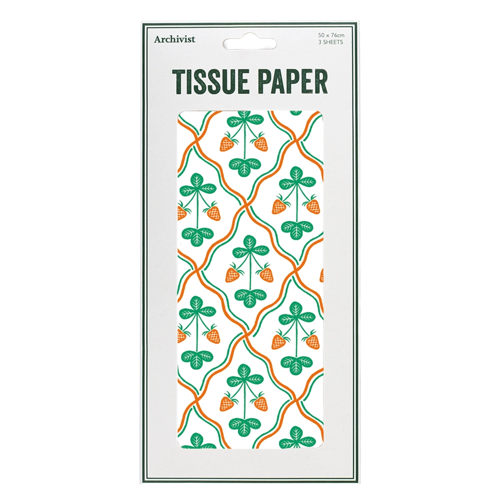 Archivist Strawberry Illustrated Tissue Paper