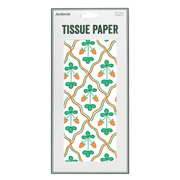 Archivist Strawberry Illustrated Tissue Paper
