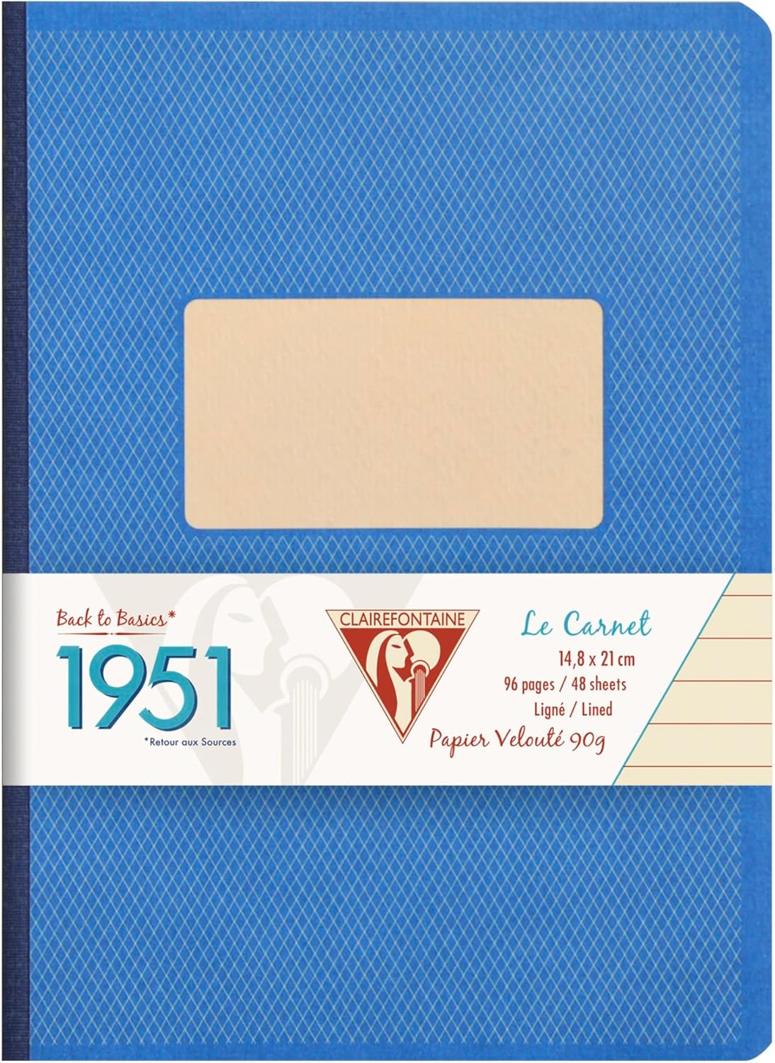 Clairefontaine 1951 Back to Basics Staplebound A5 Notebook - Blue