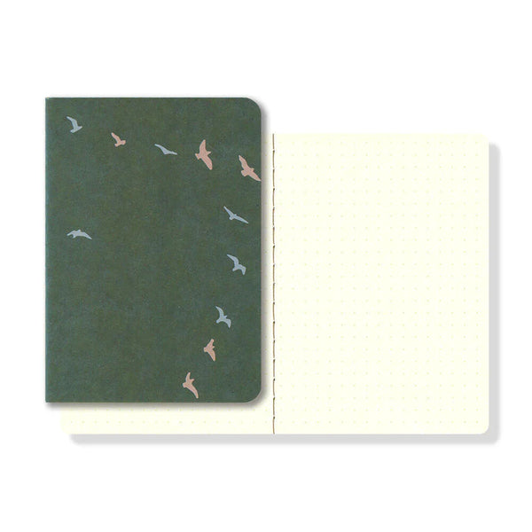 Yamamoto Paper RO-BIKI Flying Birds Small Notebook - Dot Grid