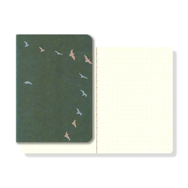 Yamamoto Paper RO-BIKI Flying Birds Small Notebook - Dot Grid