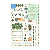 Midori Yuru Log Stickers - Forest Animal